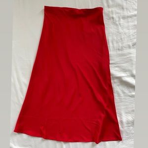 Satin Midi Skirt